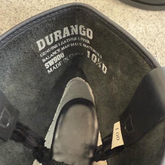 Men’s Durango SW900 100% Leather Western Work Boots in Black Size 10.5 - Picture 4 of 8